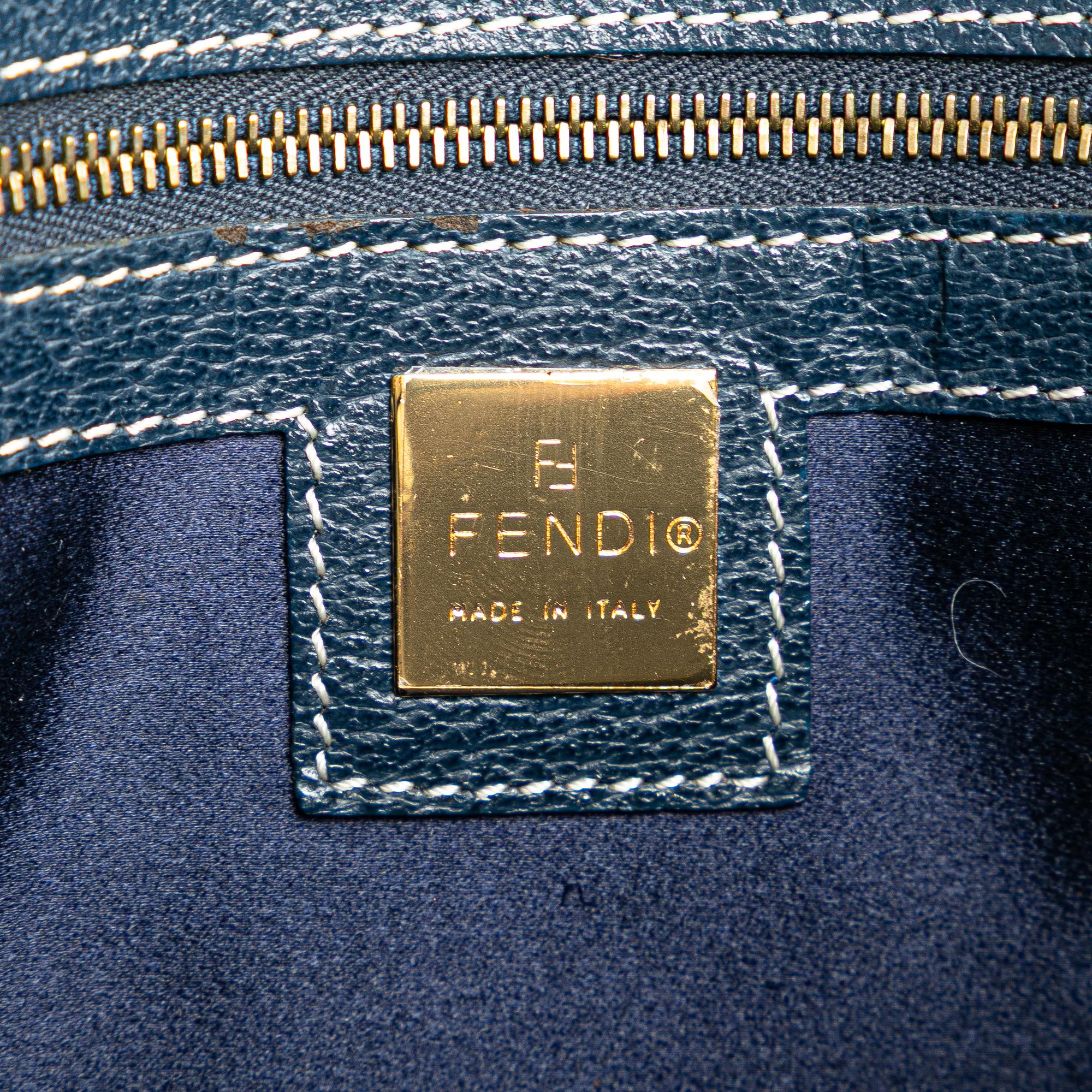 Fendi Calfskin FF Marble Flap Shoulder Bag