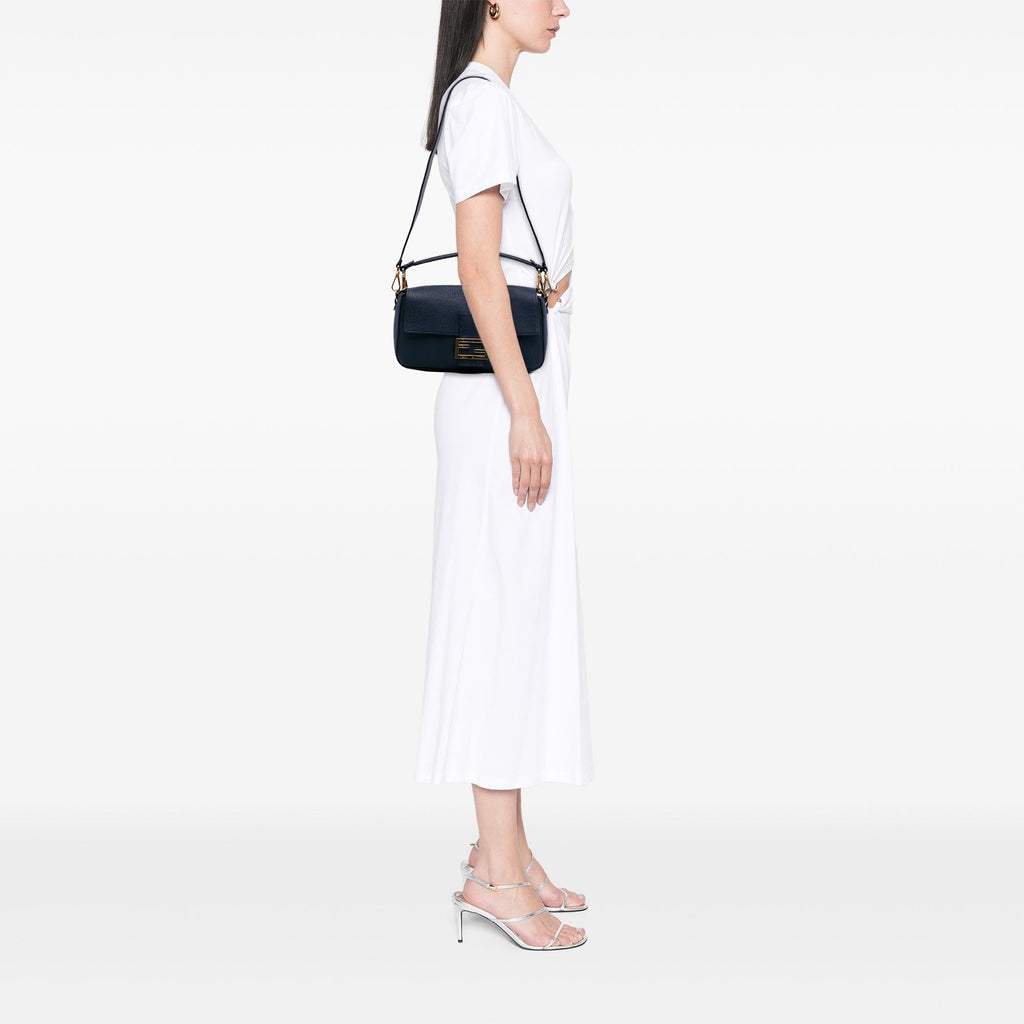 Fendi Calfskin Leather Baguette Satchel