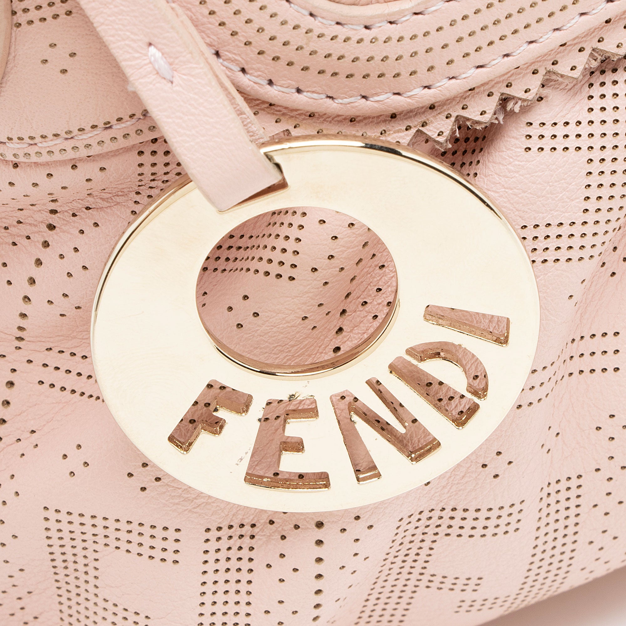 Fendi Perforated FF Calfskin Chef Small Bag