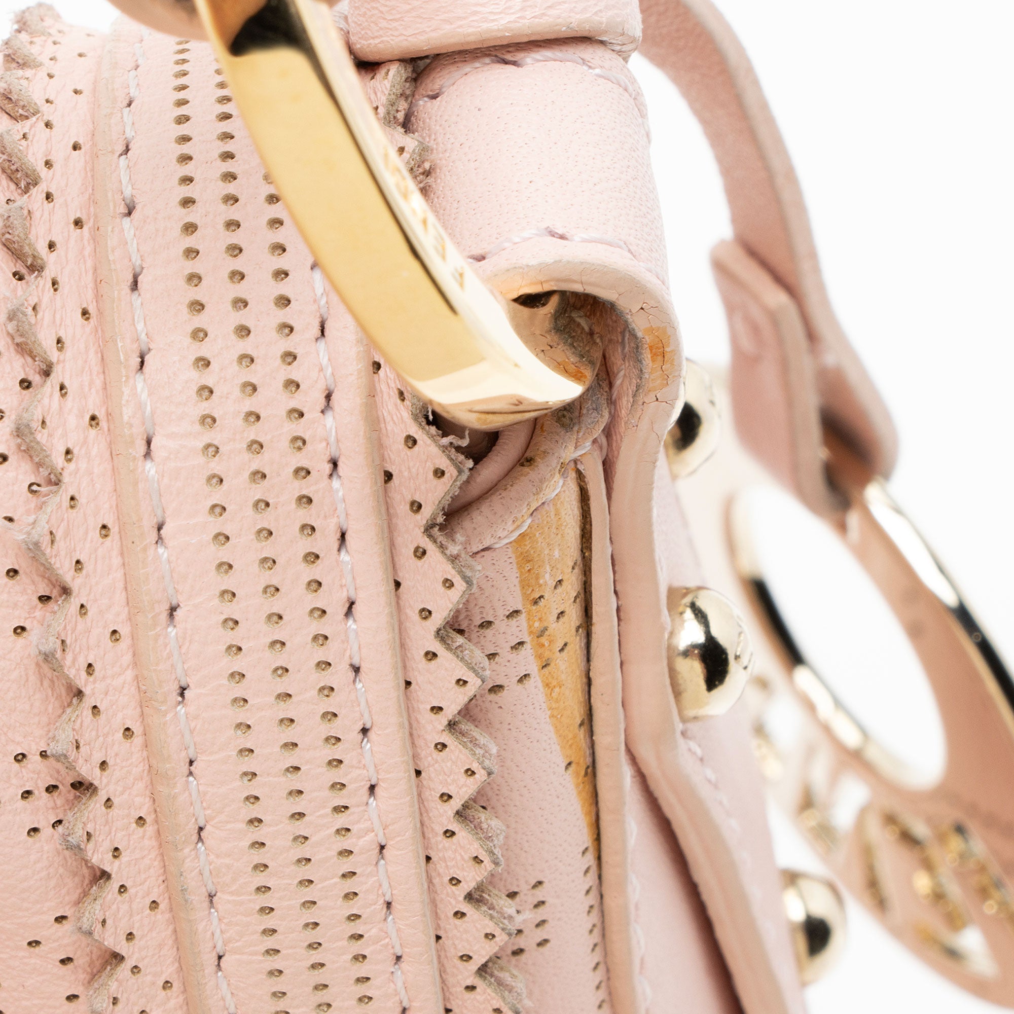 Fendi Perforated FF Calfskin Chef Small Bag