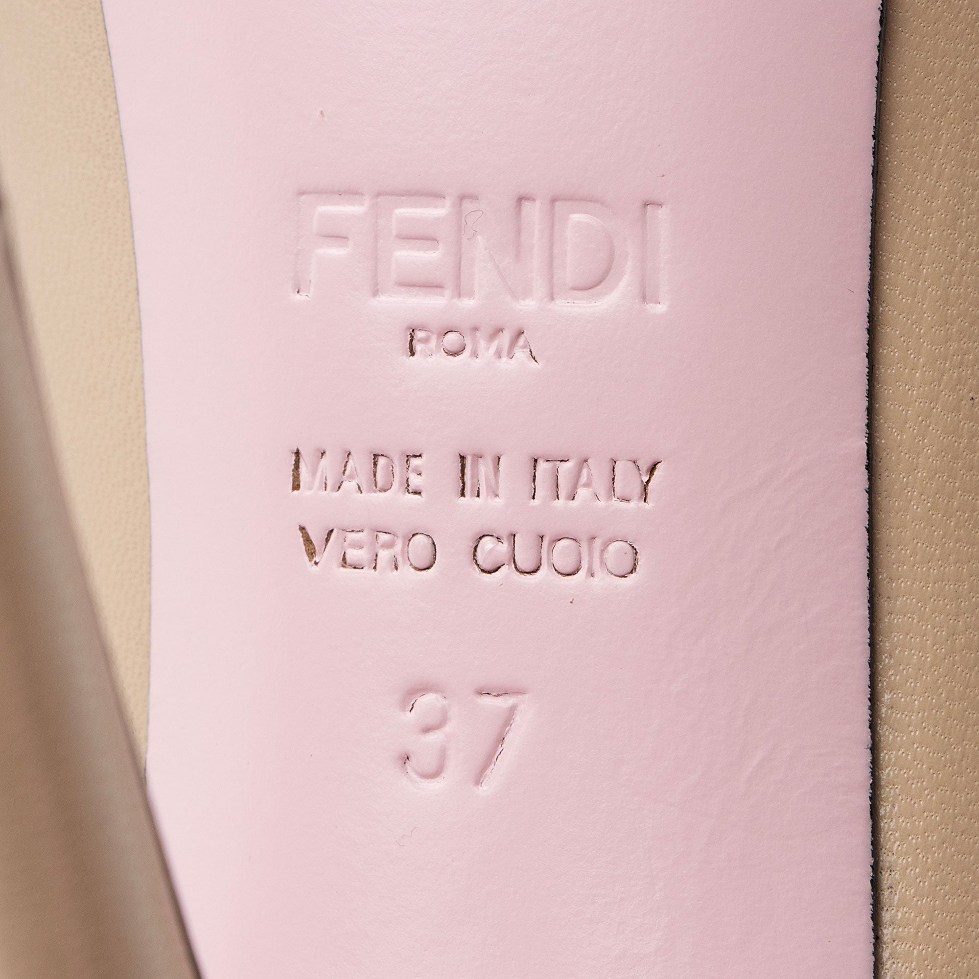 Fendi Calfskin Mink Decollete Pumps - Size 7 / 37