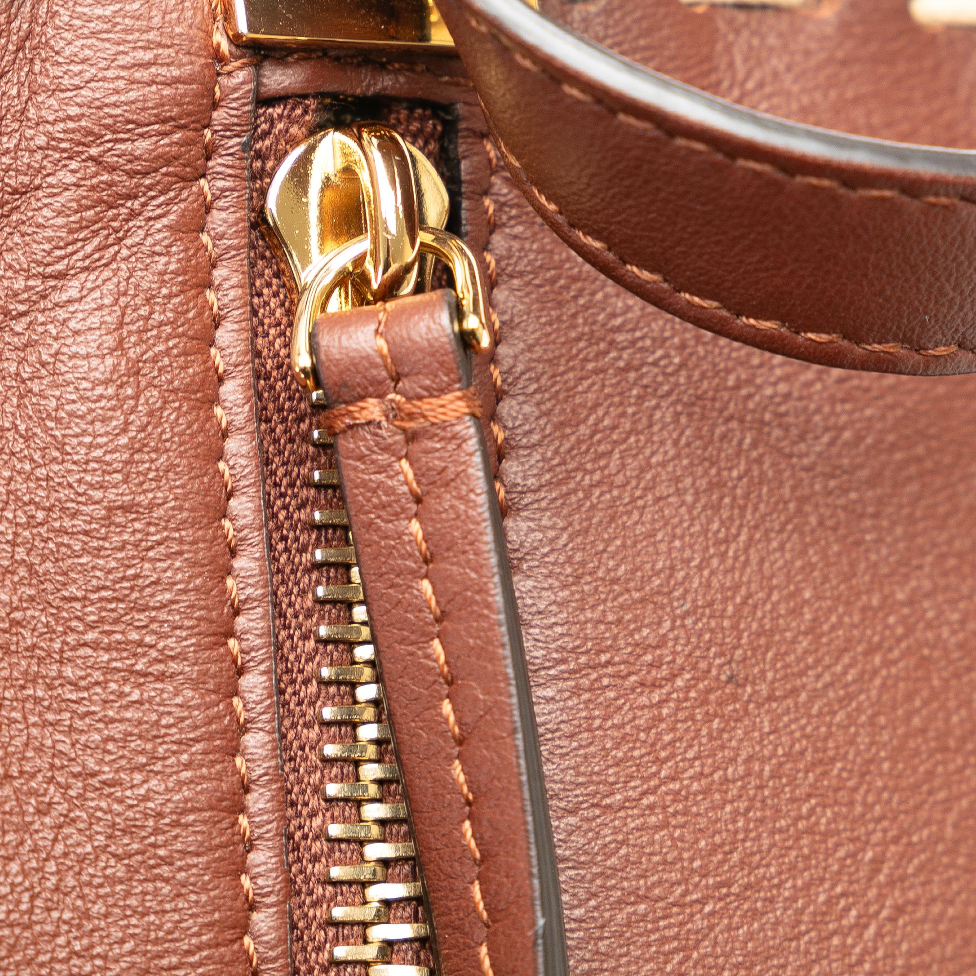 Fendi Calfskin Selleria Triangle Shoulder Bag