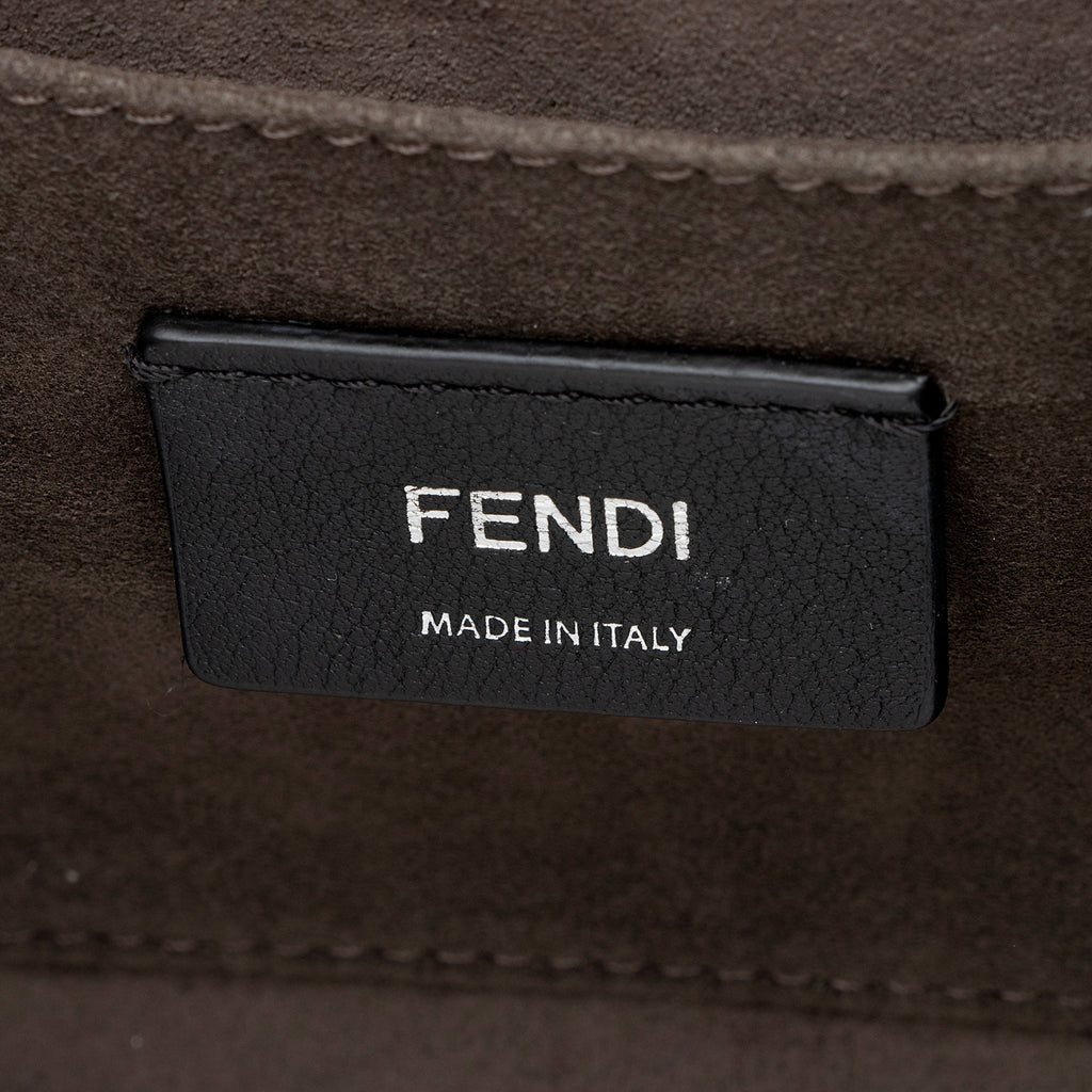 Fendi Calfskin Studded Kan I Medium Shoulder Bag