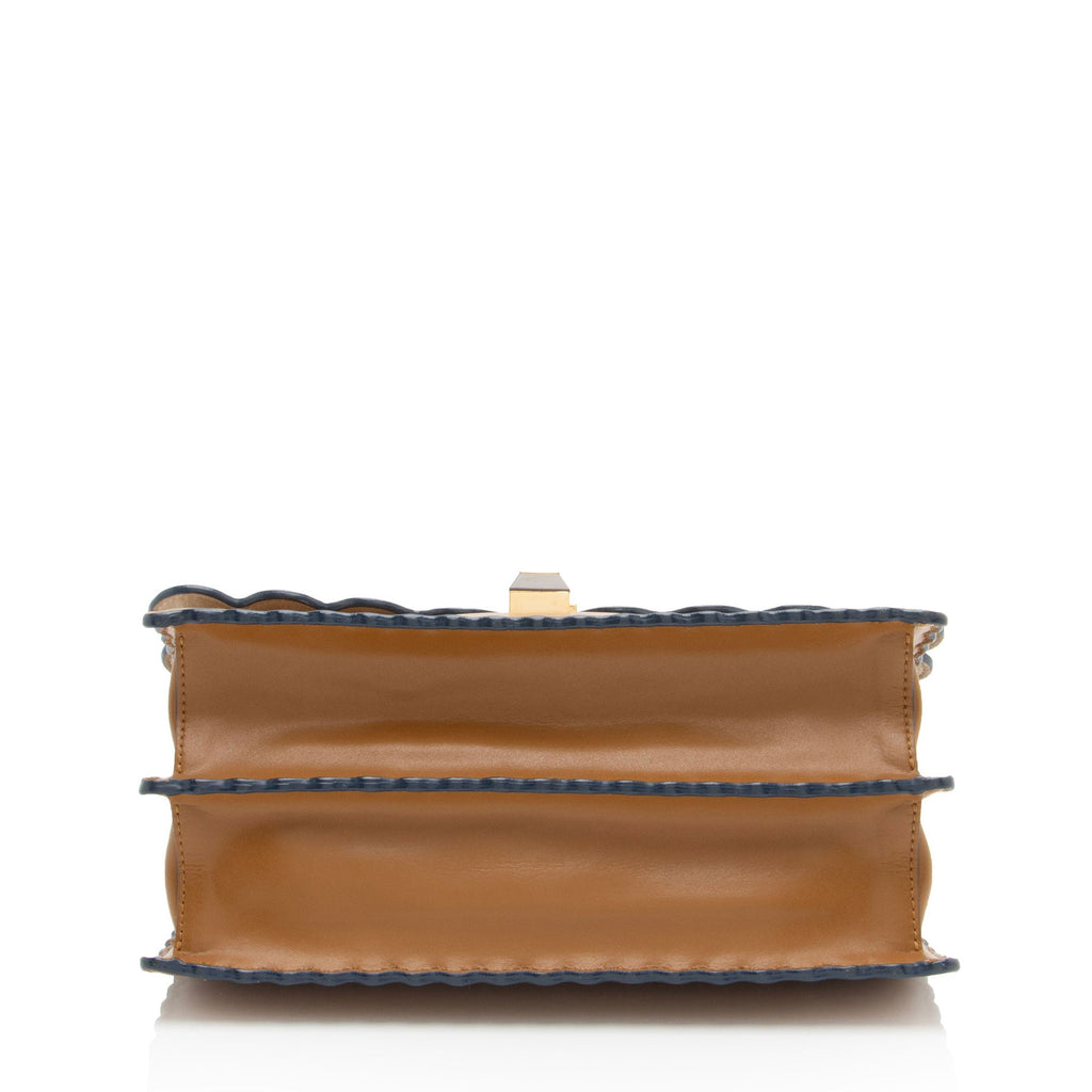 Fendi Calfskin Studded Kan I Medium Shoulder Bag