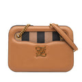 Fendi Calfskin Vitello King Nubuck Pequin Karligraphy Pocket Shoulder Bag