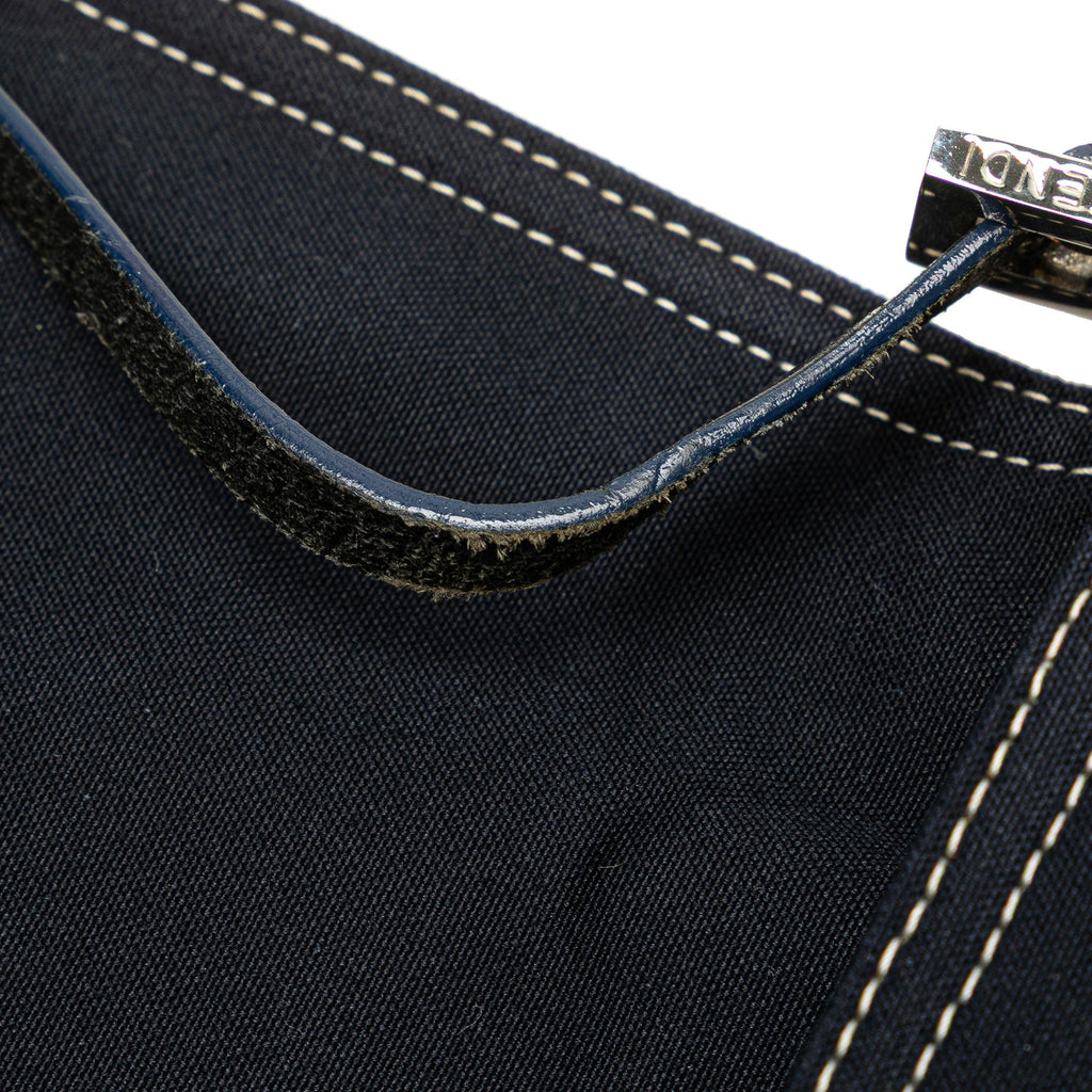 Fendi Canvas FF Marble Baguette Shoulder Bag