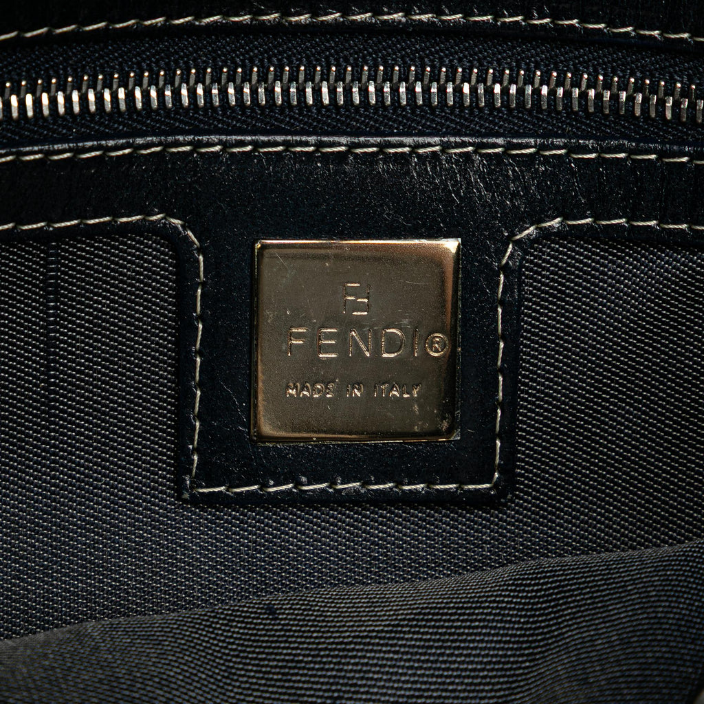 Fendi Canvas FF Marble Baguette Shoulder Bag