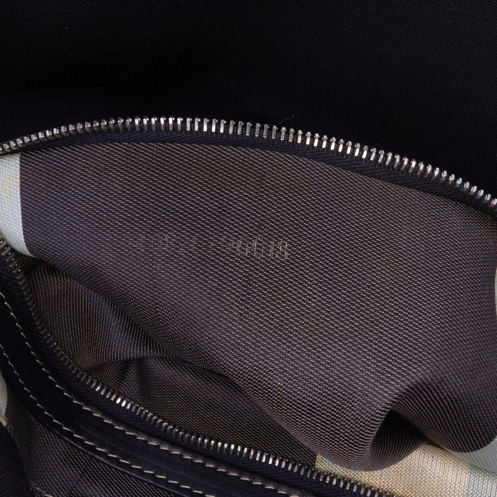 Fendi Canvas FF Marble Double Flap Shoulder Bag