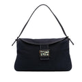 Fendi Canvas FF Marble Double Flap Shoulder Bag