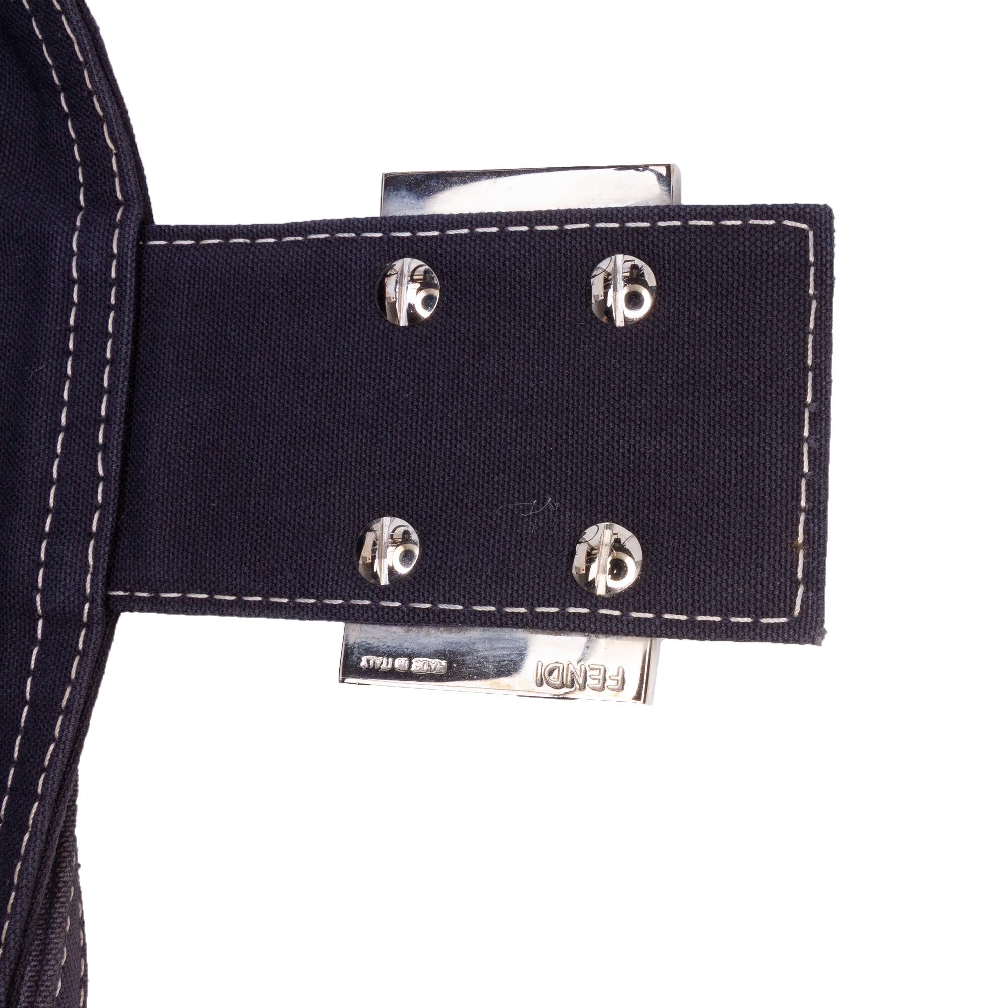 Fendi Canvas FF Marble Double Flap Shoulder Bag