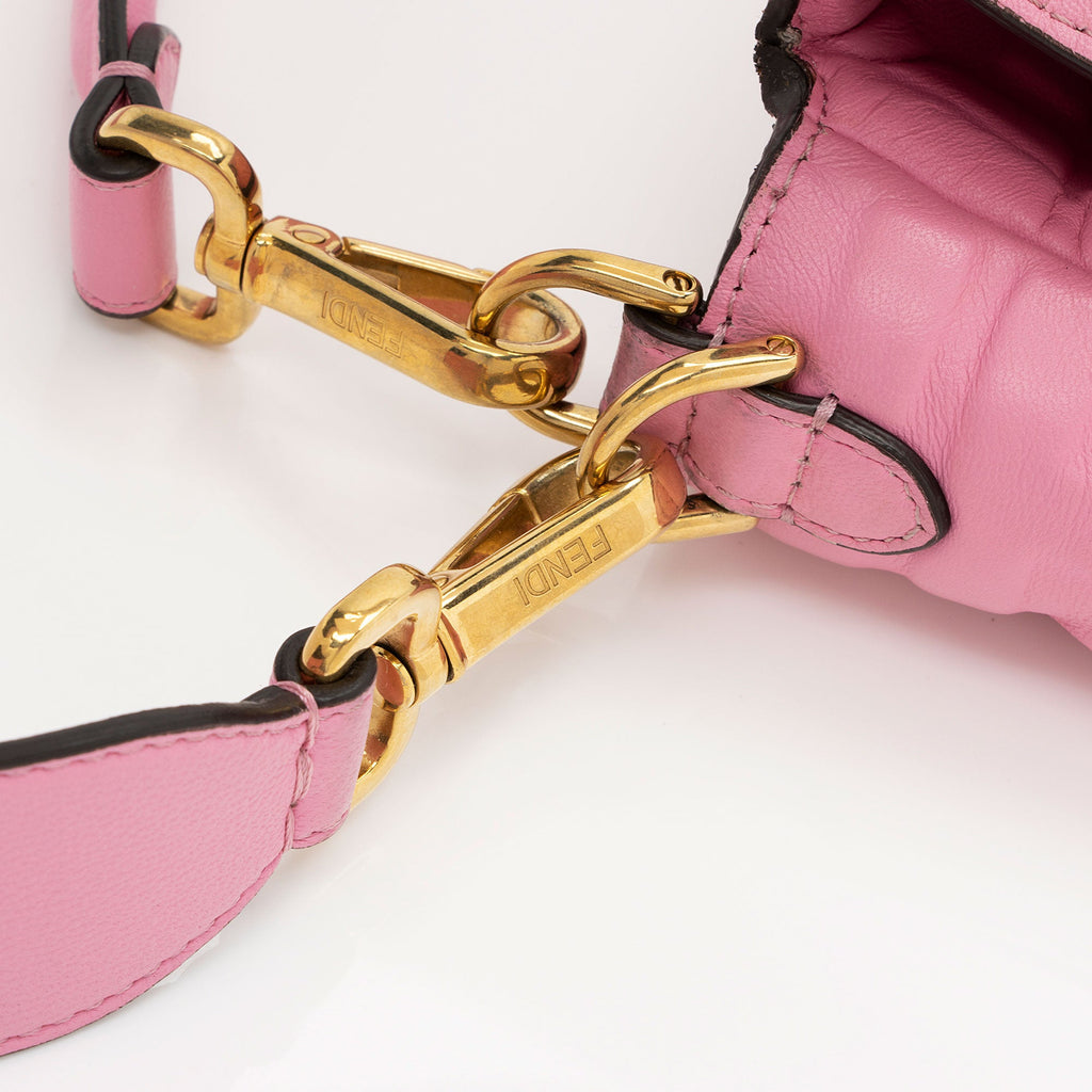 Fendi Embossed Leather FF 1974 Baguette Shoulder Bag (SHF-nc63Ja)