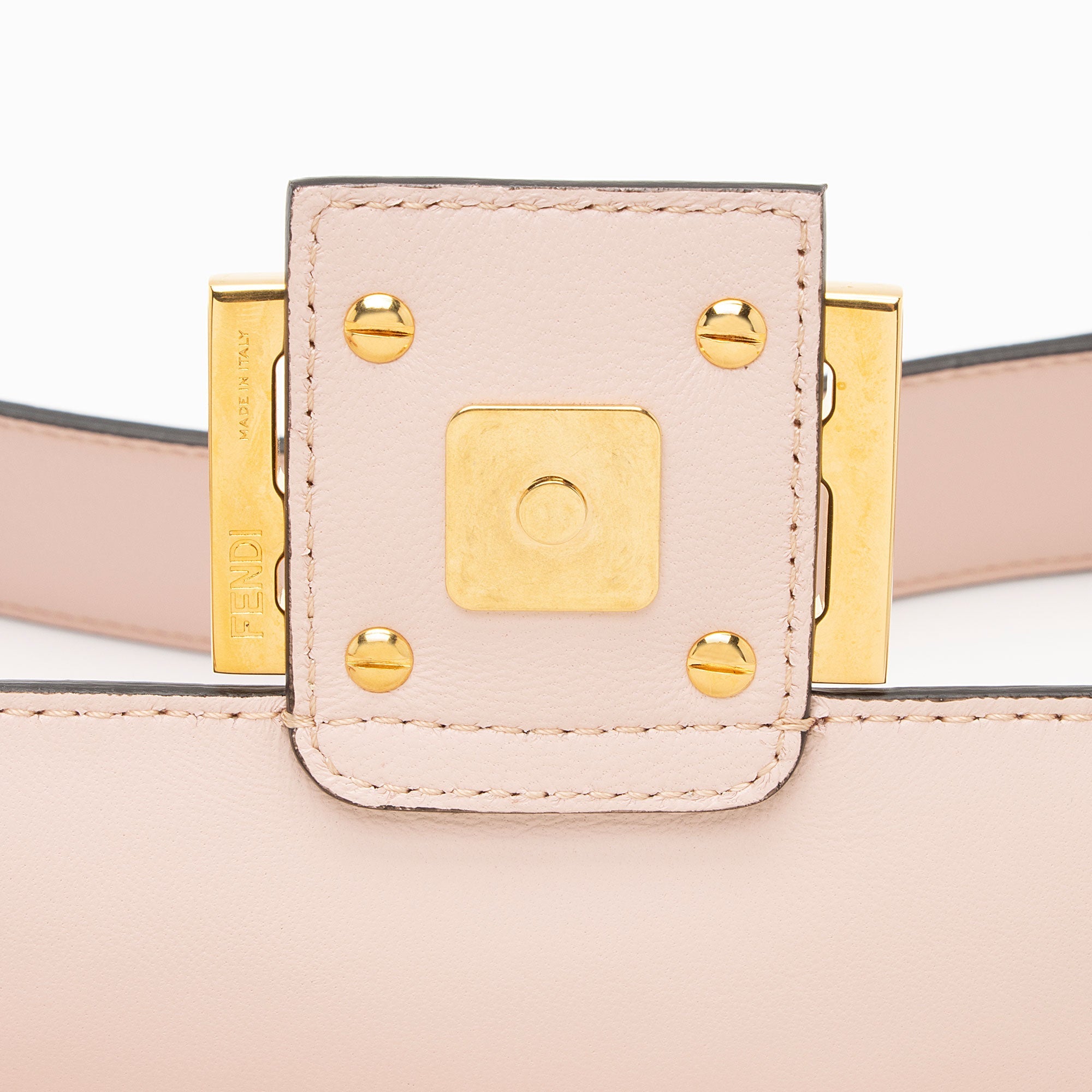Fendi Embossed Leather FF 1974 Baguette Shoulder Bag (SHF-sC62ds)