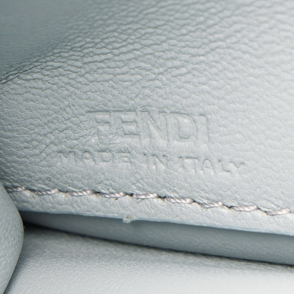Fendi Embossed Leather FF Baguette Wallet on Chain
