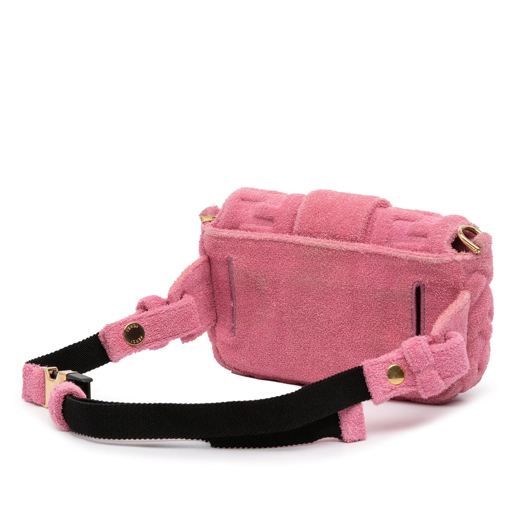 Fendi Embossed Terry Cloth FF 1974 Convertible Belt Baguette