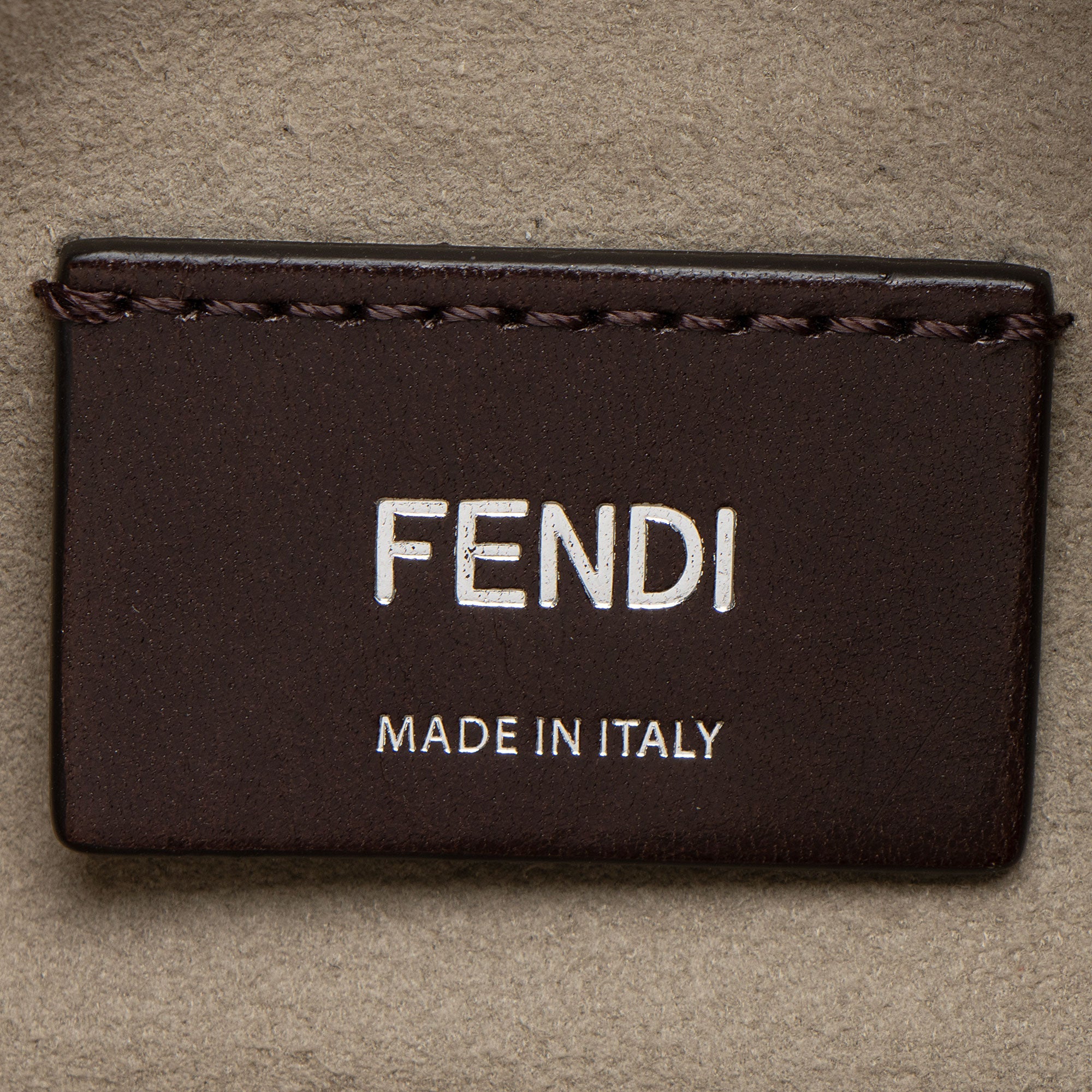 Fendi Embossed Vitello Logo Small Belt Bag