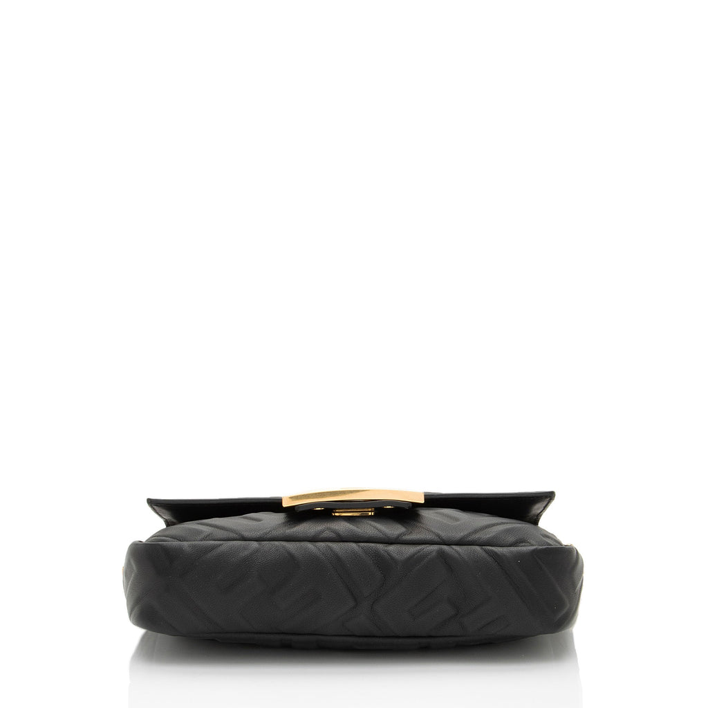 Fendi FF Embossed 1974 Mini Baguette Shoulder Bag