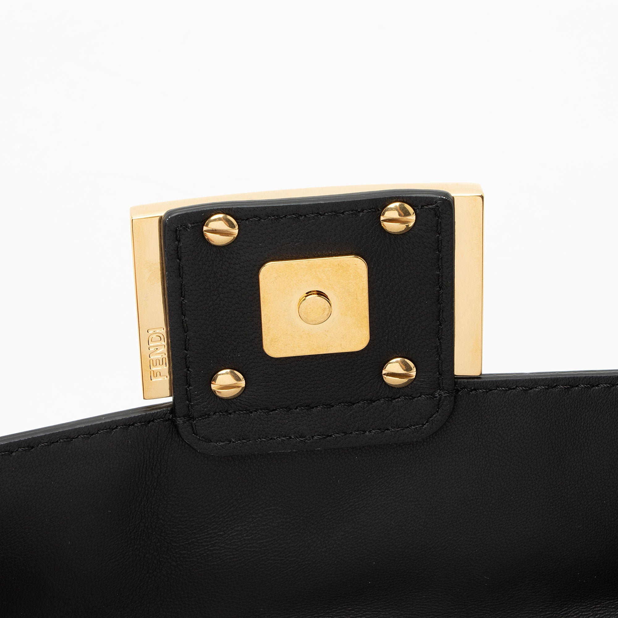 Fendi FF Embossed 1974 Mini Baguette Shoulder Bag