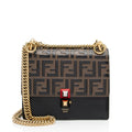 Fendi FF Embossed Calfskin Kan I Small Shoulder Bag