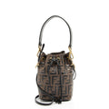 Fendi FF Embossed Calfskin Mon Tresor Mini Bucket Bag - FINAL SALE (SHF-kHTP1s)