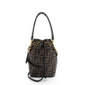 Fendi FF Embossed Calfskin Mon Tresor Mini Bucket Bag (SHF-ci9vp1)