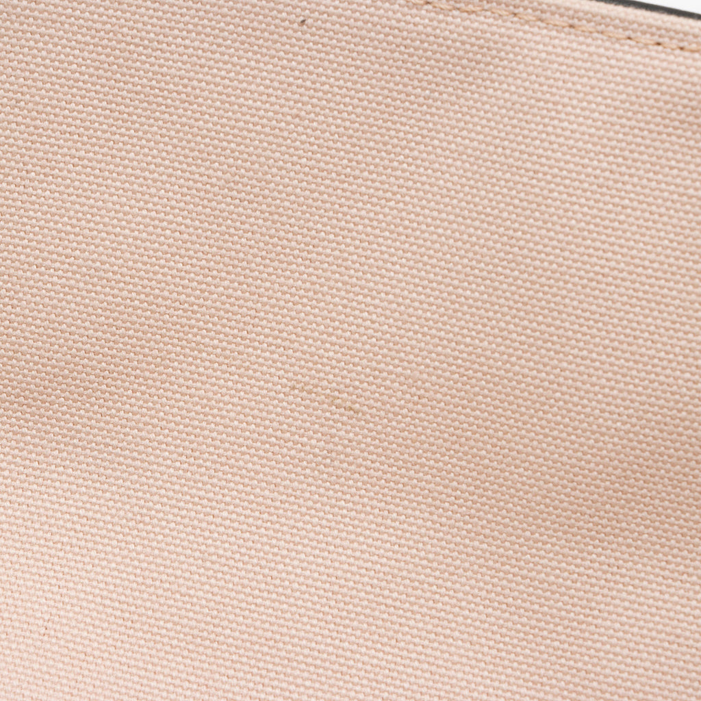 Fendi FF Embroidered Canvas Baguette Shoulder Bag
