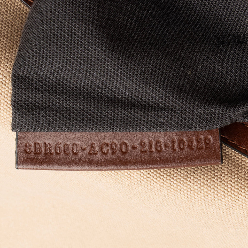 Fendi FF Embroidered Canvas Baguette Shoulder Bag