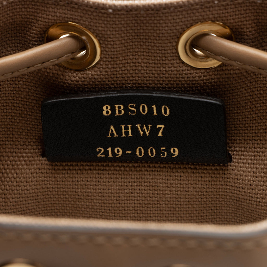 Fendi FF Embroidered Canvas Mon Tresor Mini Bucket Bag