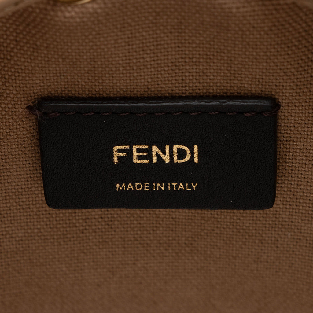 Fendi FF Embroidered Canvas Mon Tresor Mini Bucket Bag