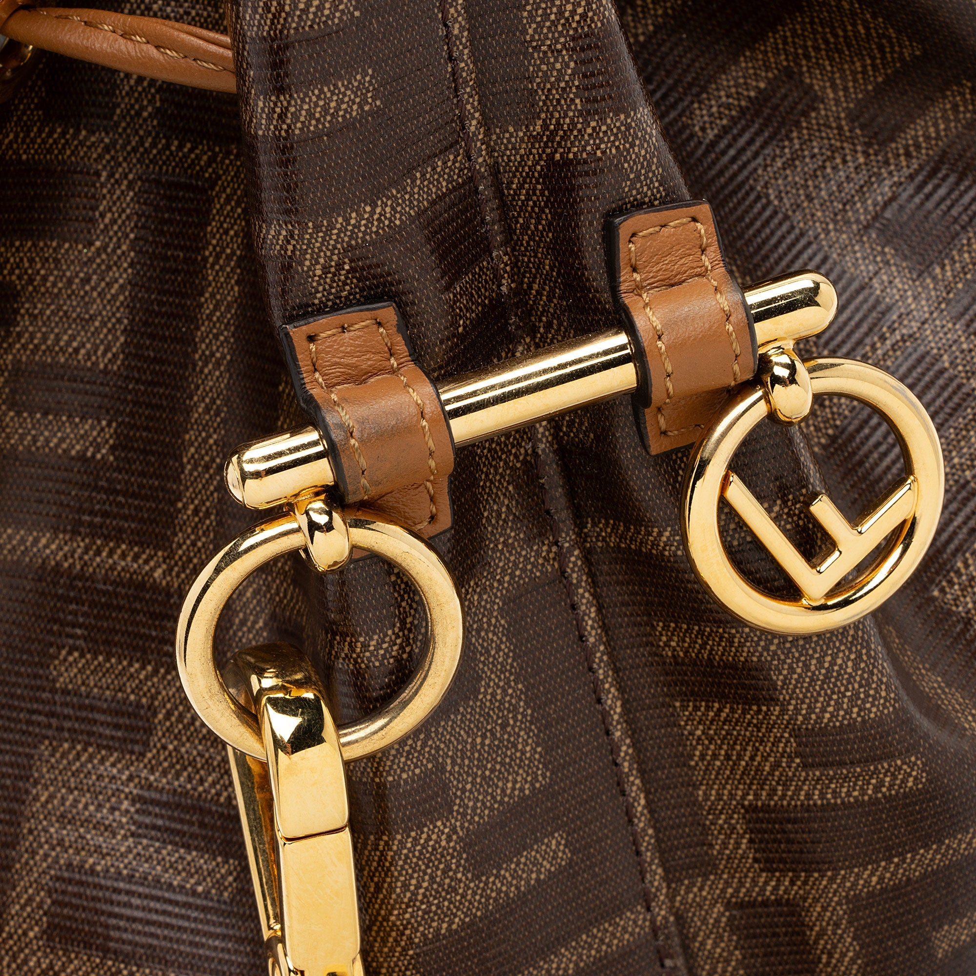 Fendi FF Spalmati Mon Tresor Grande Shoulder Bag