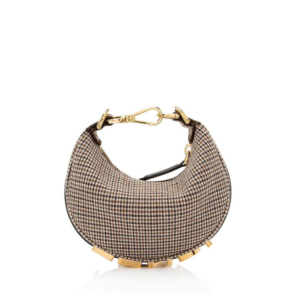 Fendi Fabric Fendigraphy Nano Hobo (SHF-N6cAIe)