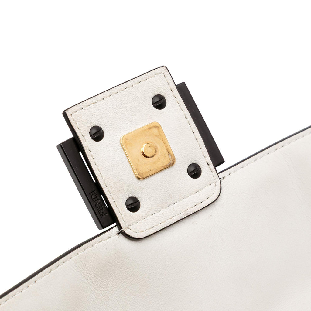Fendi Joshua Vides California Sky Medium Embossed Leather Baguette Satchel