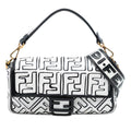 Fendi Joshua Vides California Sky Medium Embossed Leather Baguette Satchel