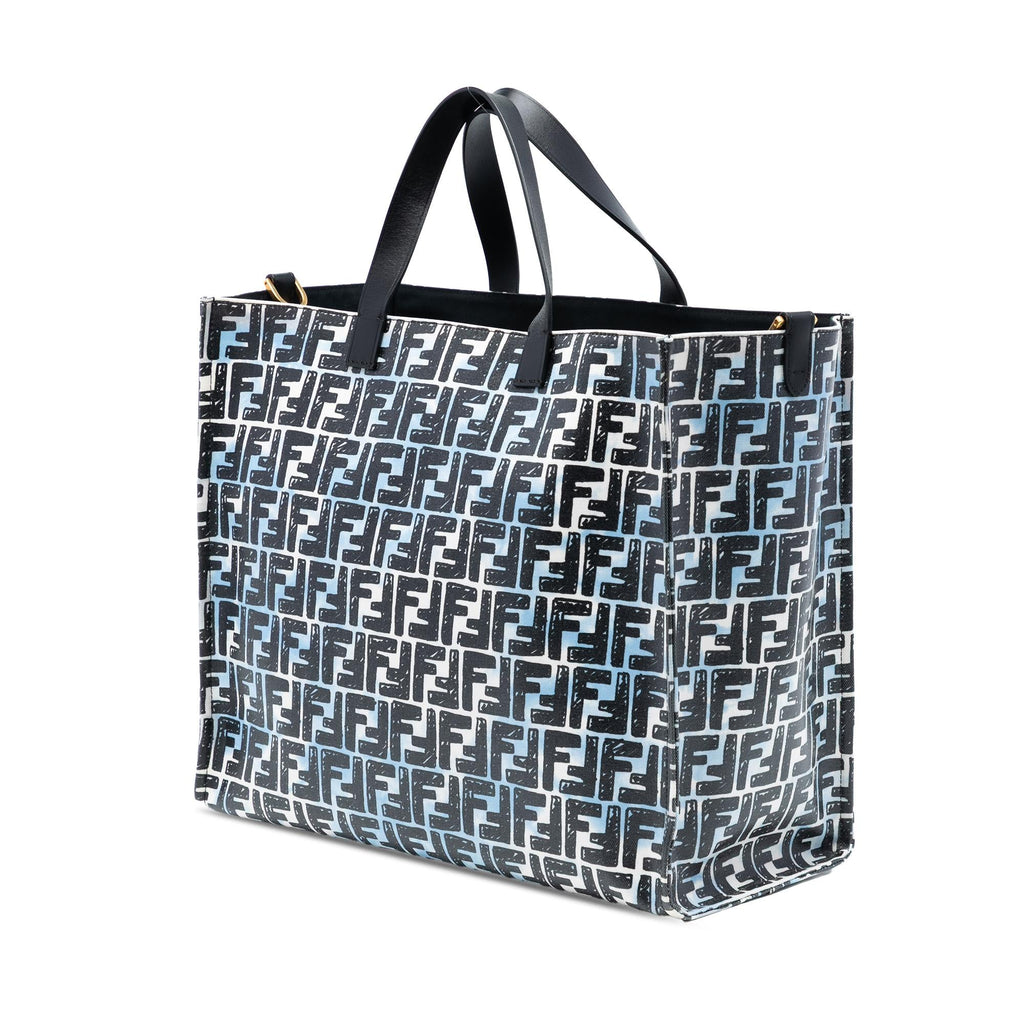 Fendi Joshua Vides Zucca Coated Canvas Cloudy Shopper Satchel