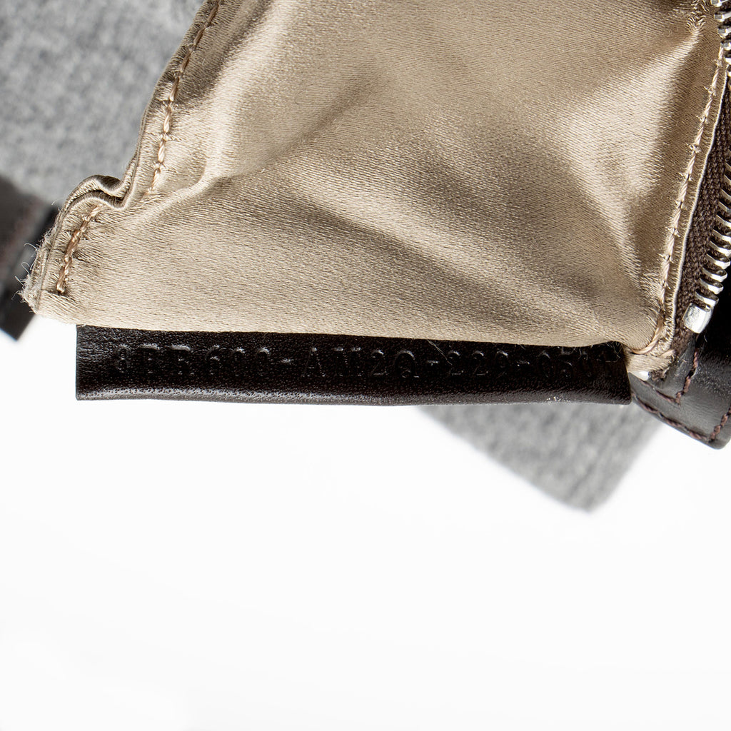Fendi Knit Cashmere Baguette Shoulder Bag