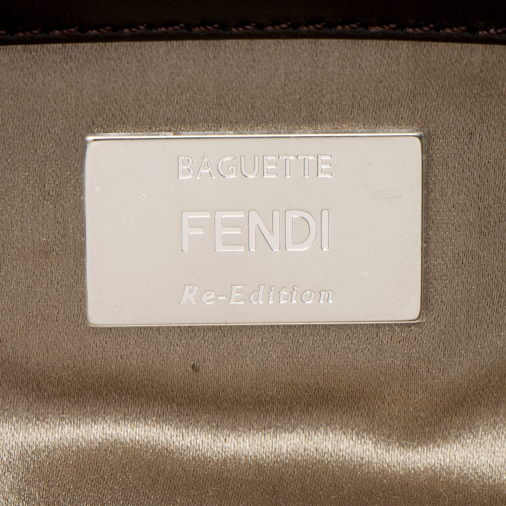 Fendi Knit Cashmere Baguette Shoulder Bag