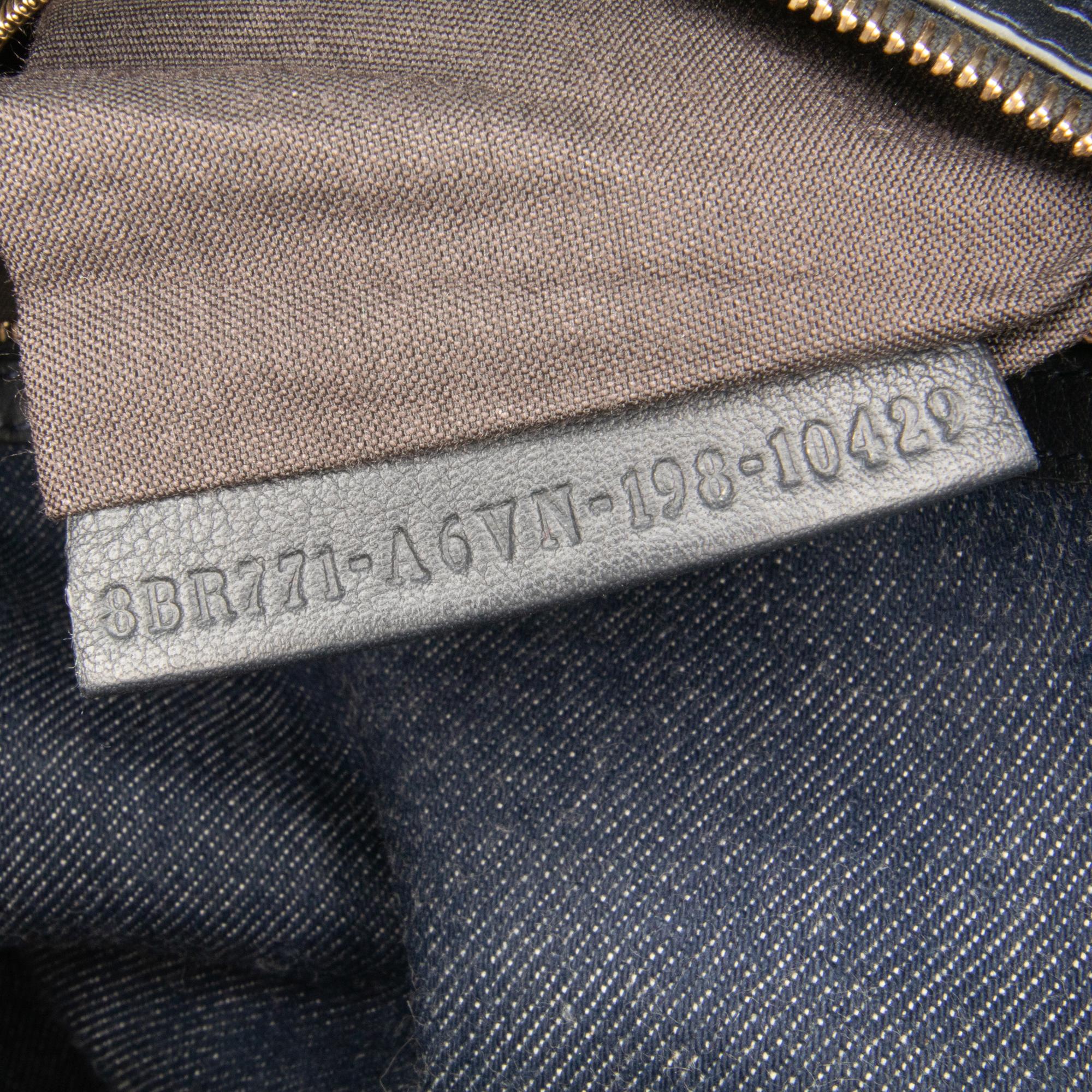 Fendi Large Denim Baguette Satchel (SHG-Oaub87)