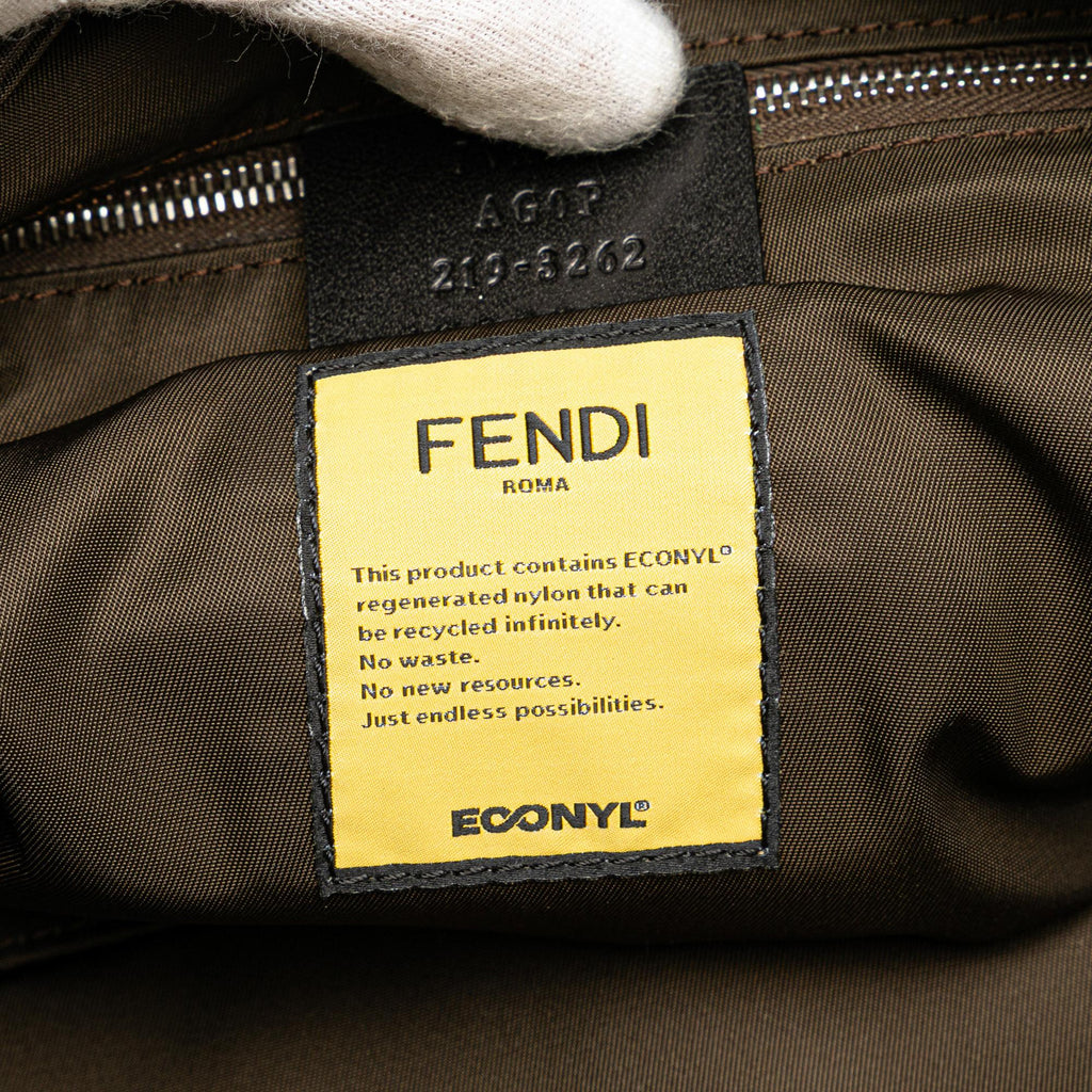 Fendi Large Econyl Nylon Baguette Satchel