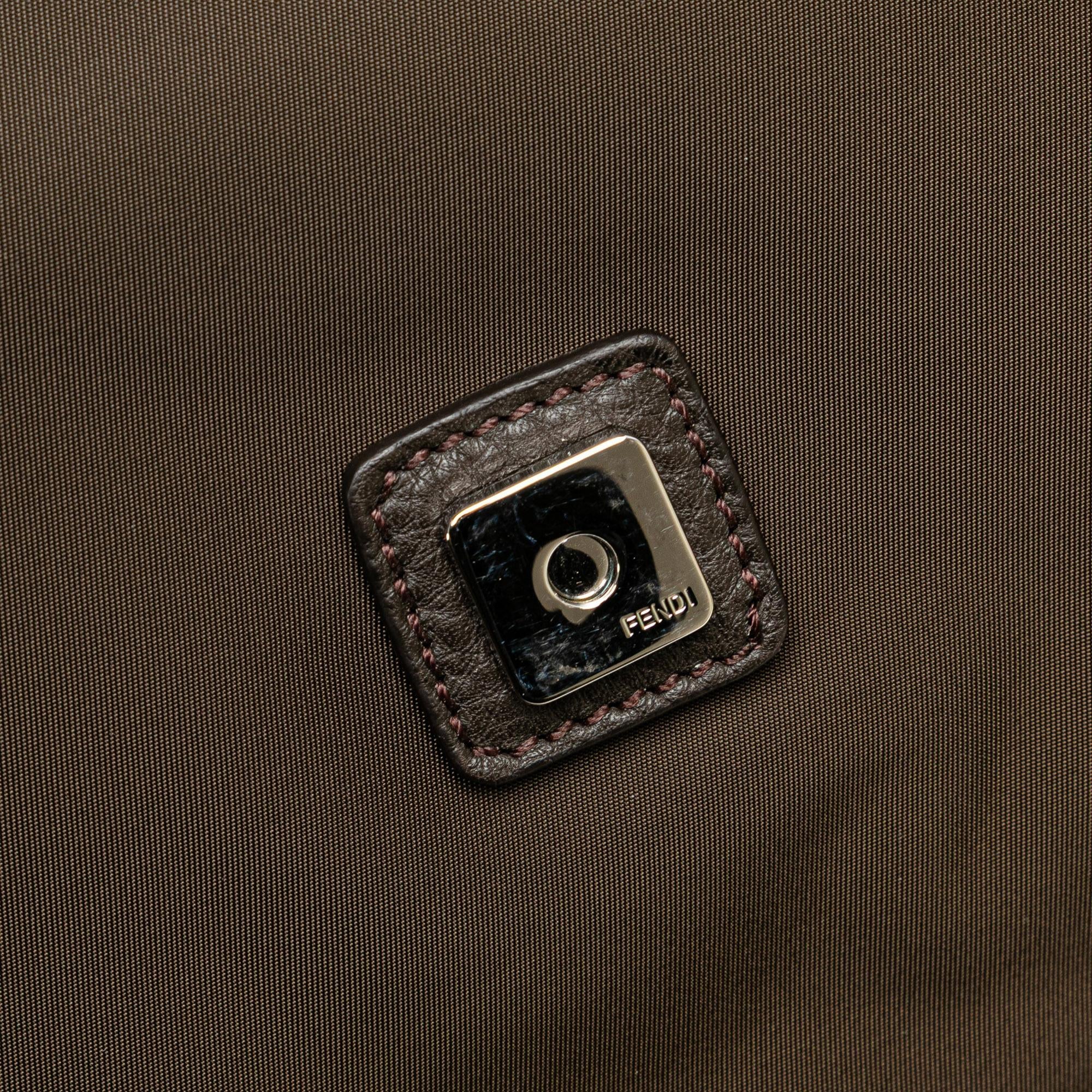 Fendi Large Econyl Nylon Baguette Satchel