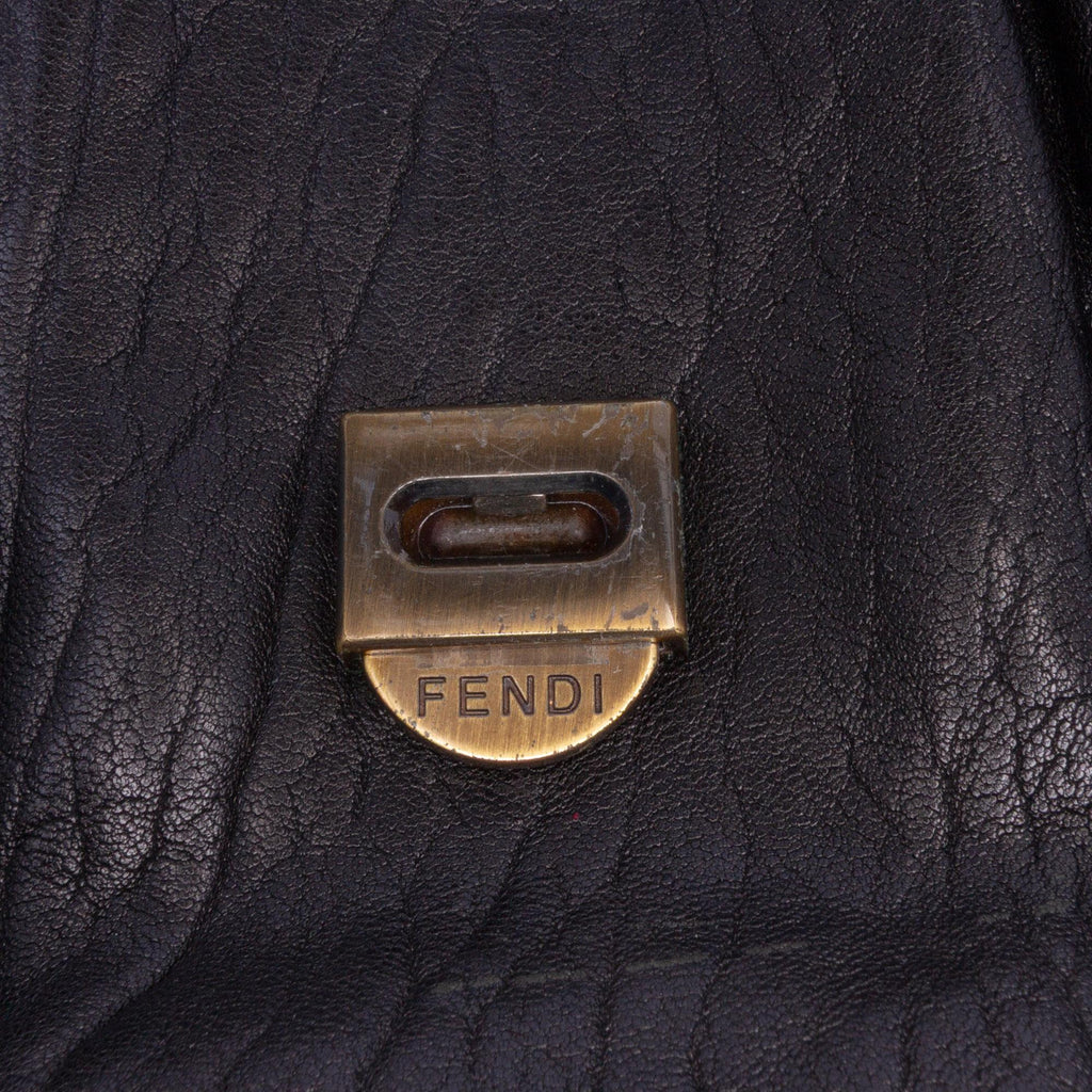 Fendi Large Leather B Bis Top Handle Bag