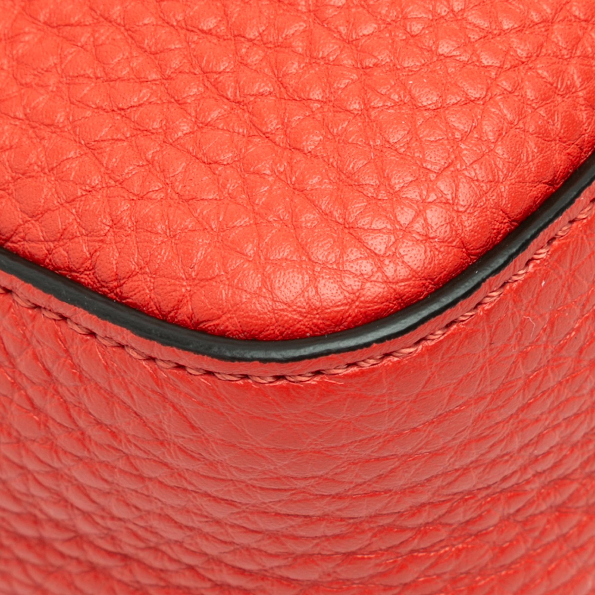 Fendi Large Leather Selleria Baguette Satchel