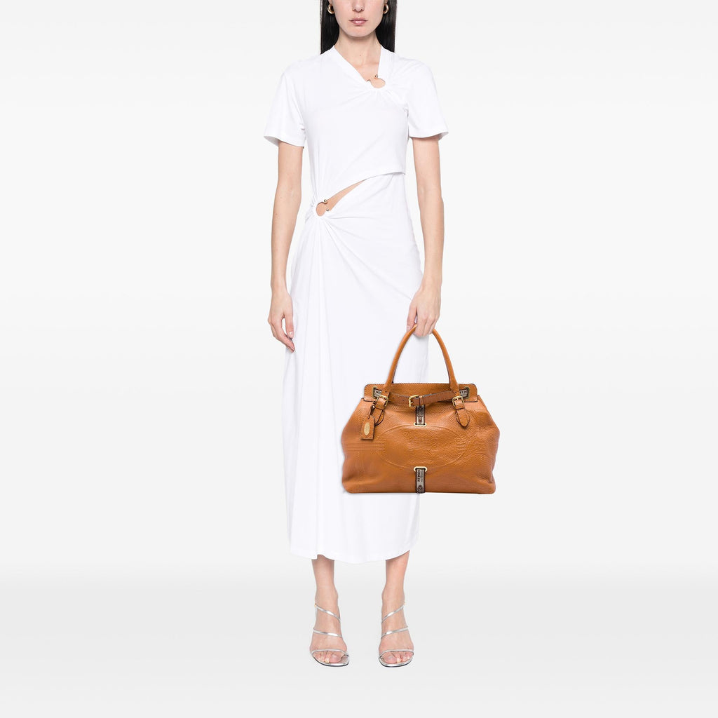 Fendi Large Leather Selleria Villa Borghese Tote
