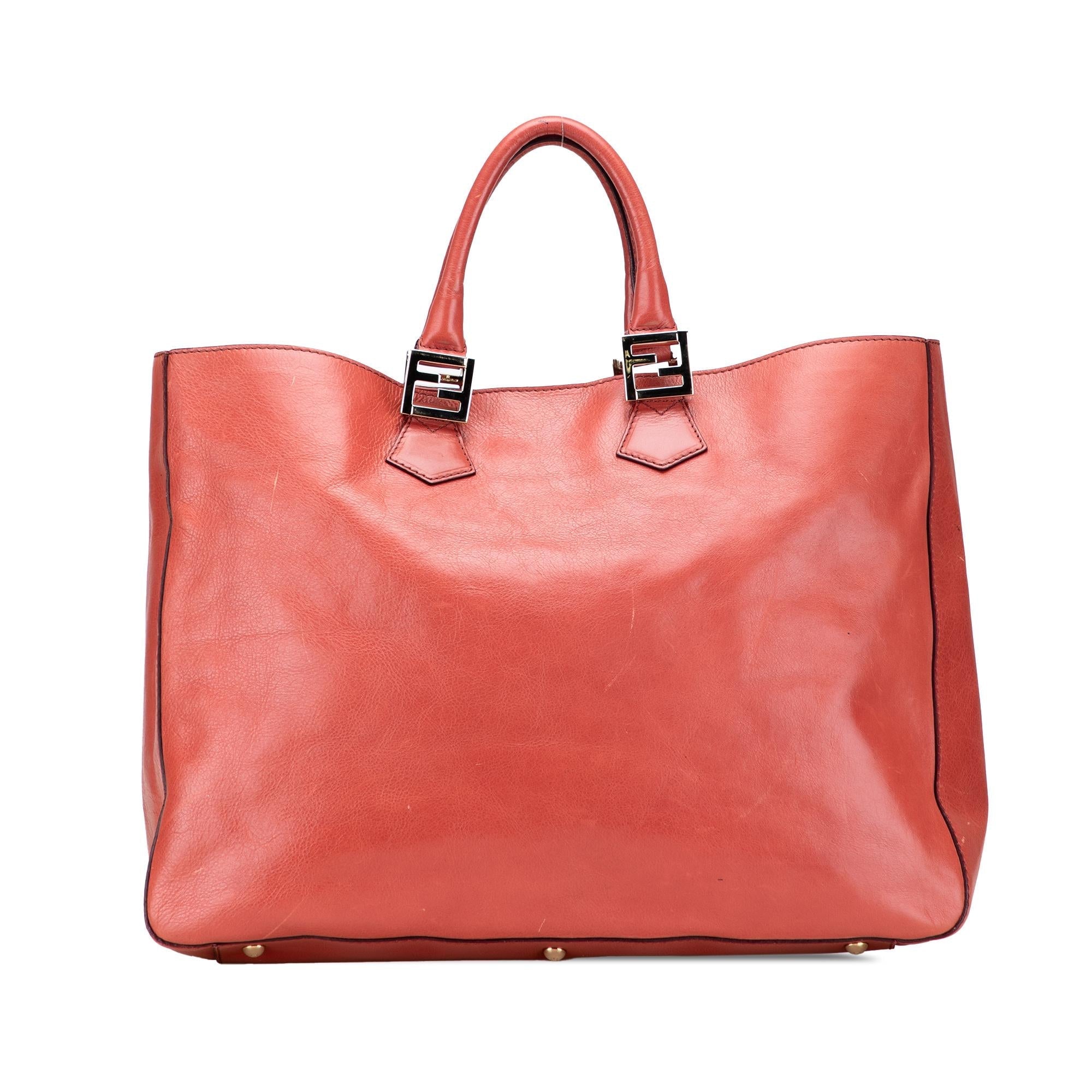 Fendi Large Leather Twins Tote