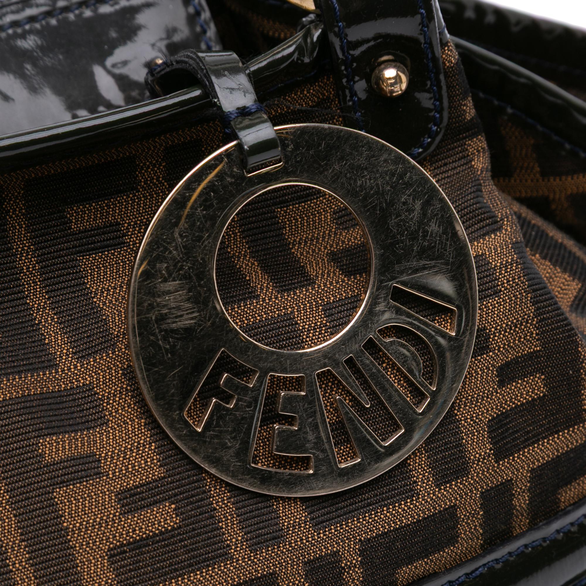Fendi Large Zucca Canvas Chef Shoulder Bag