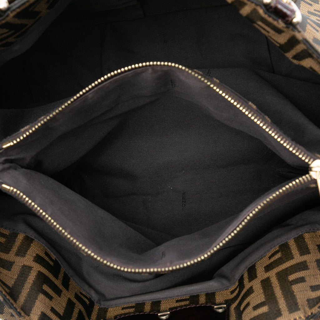 Fendi Large Zucca Canvas Mia Tote