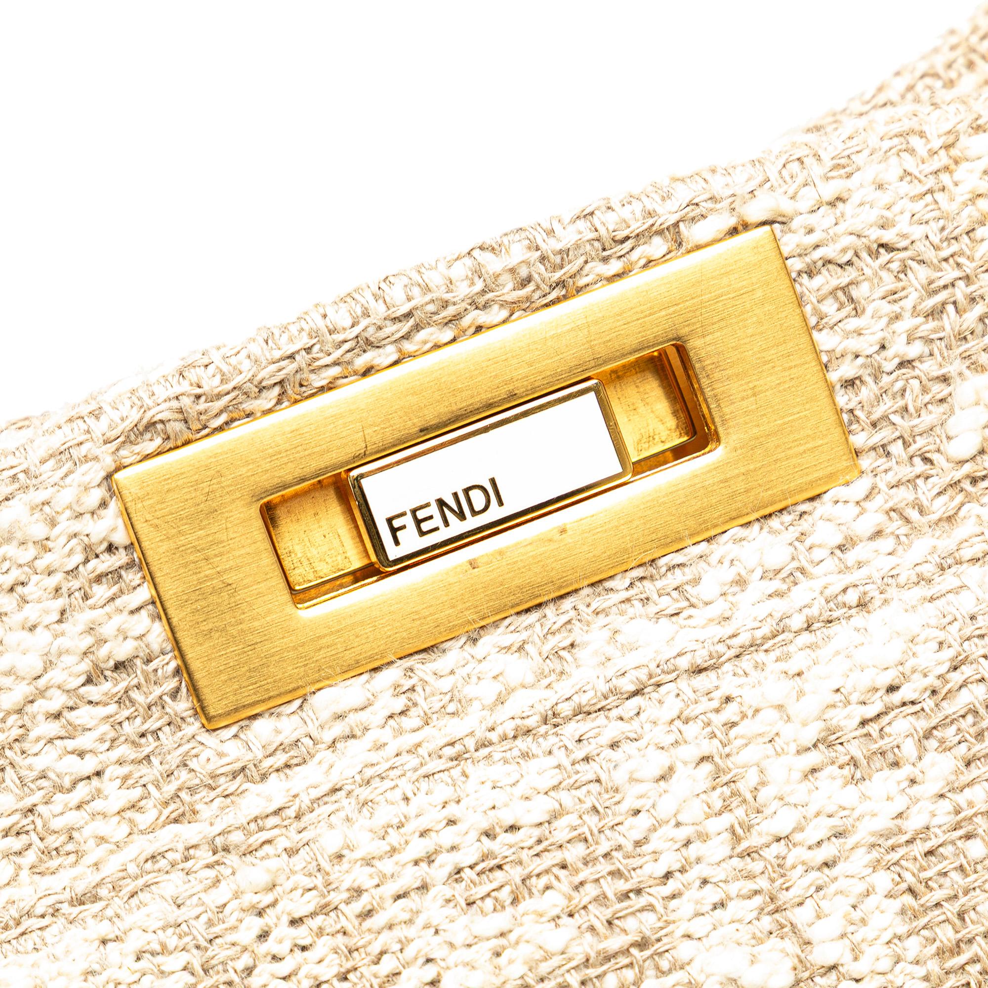 Fendi Large Zucca Corda Iconic Peekaboo Satchel