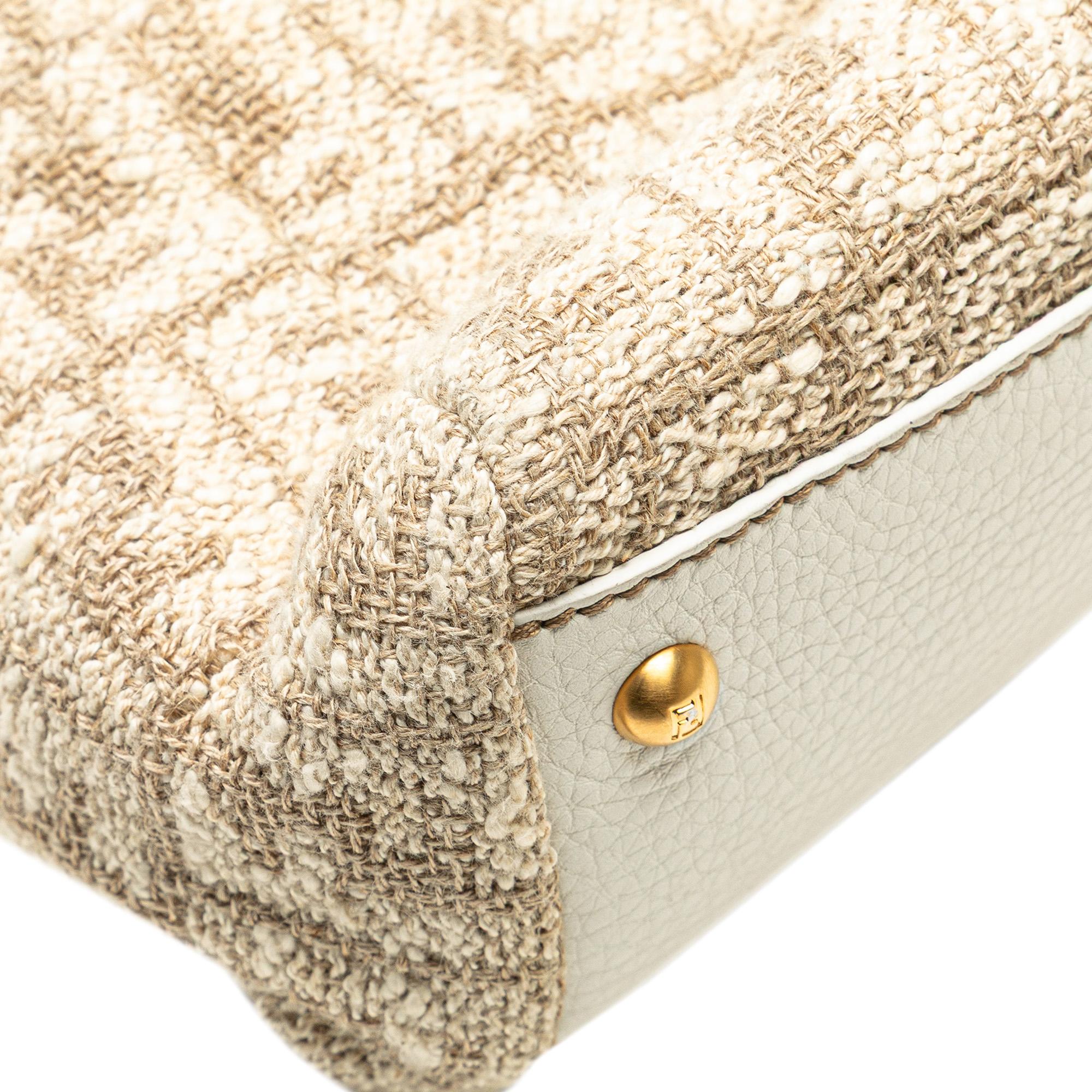 Fendi Large Zucca Corda Iconic Peekaboo Satchel