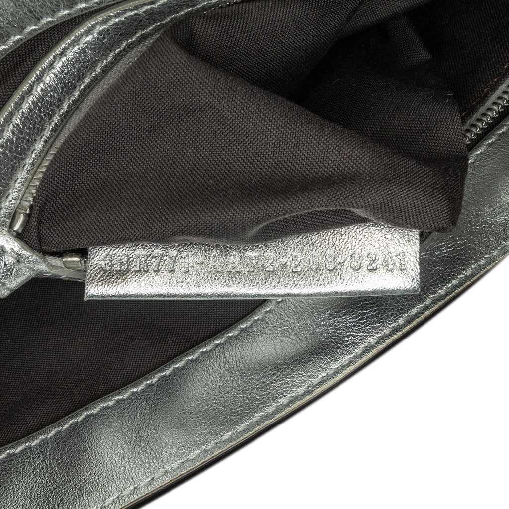 Fendi Large Zucca Embossed Baguette Satchel