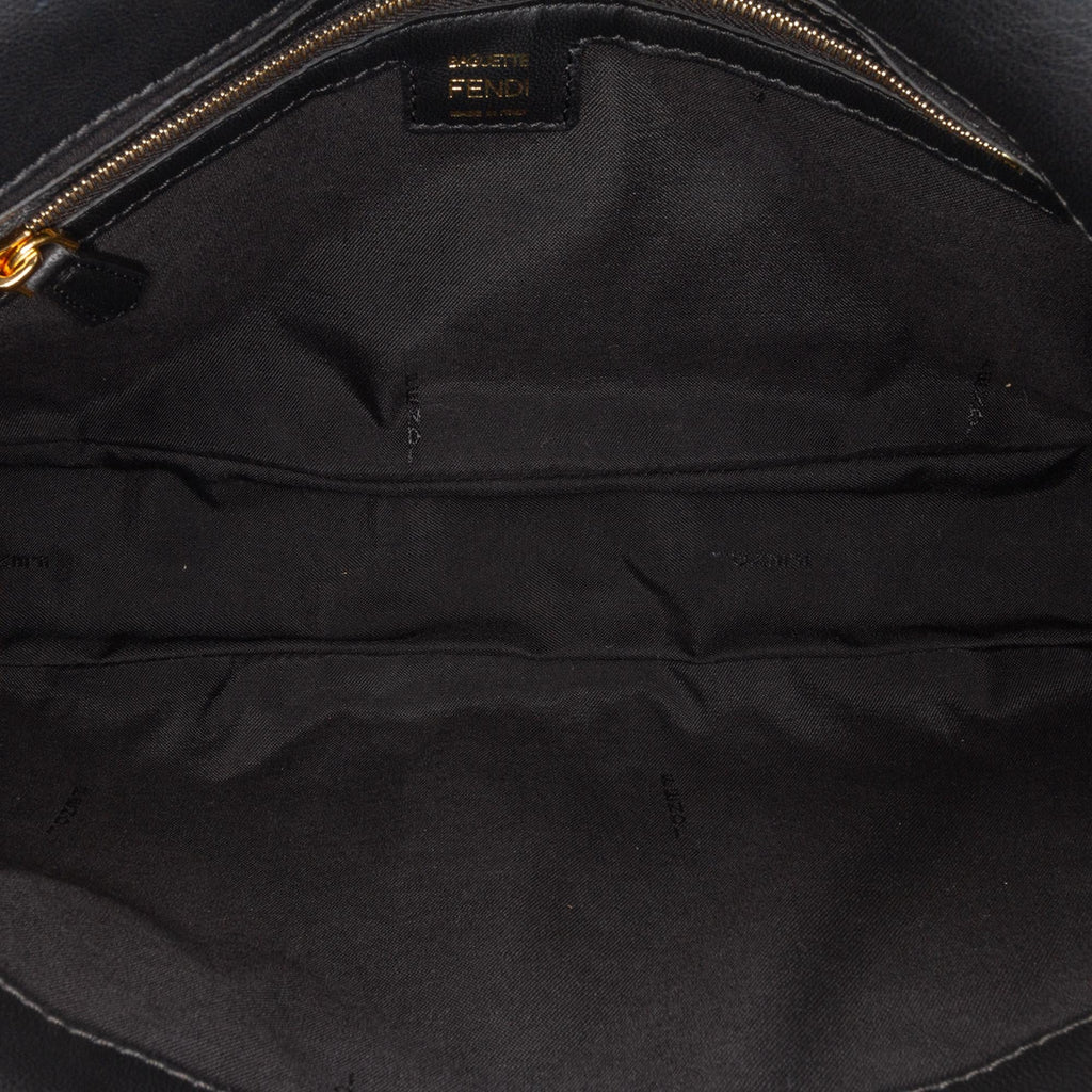 Fendi Large Zucca Embossed Leather Baguette Satchel (SHG-8iHUm8)