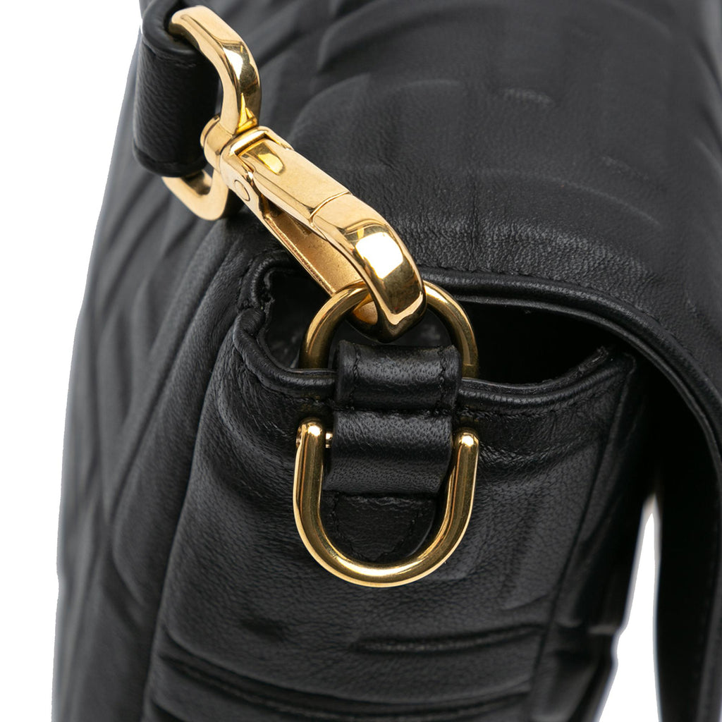 Fendi Large Zucca Embossed Leather Baguette Satchel (SHG-8iHUm8)