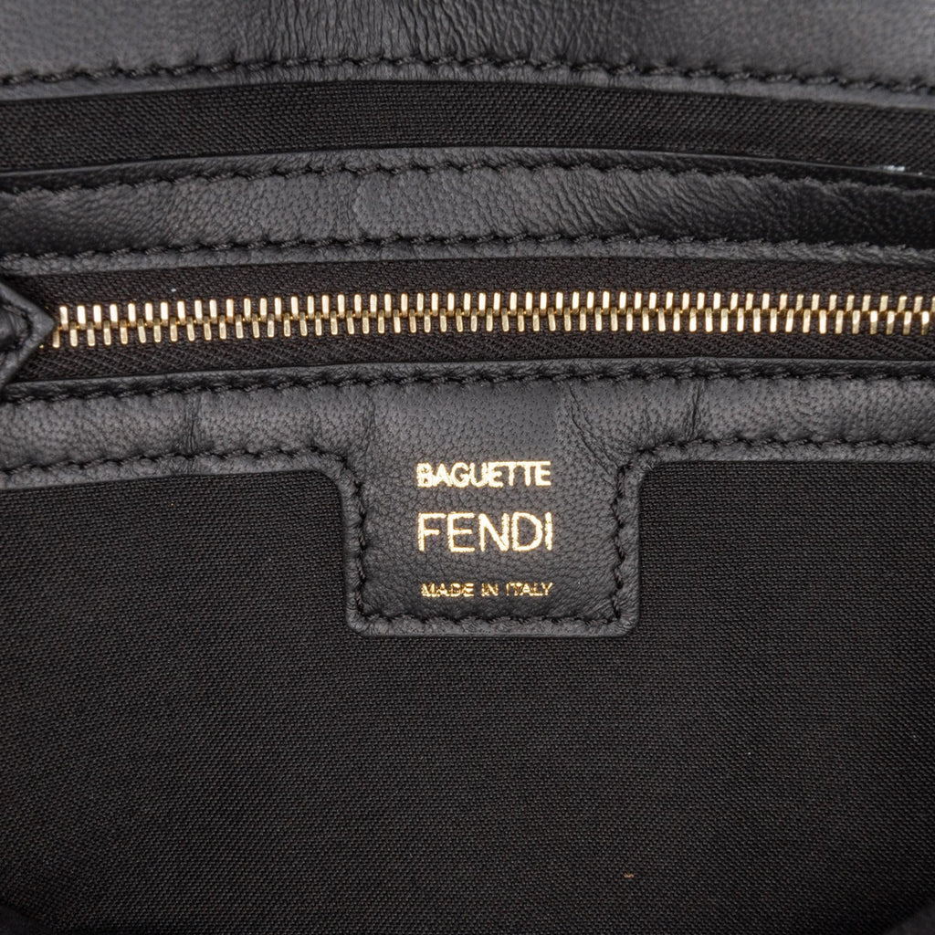 Fendi Large Zucca Embossed Leather Baguette Satchel (SHG-8iHUm8)